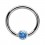 CBR-Piercing-Ring Chirurgenstahl 316L Zirkonia Blau
