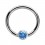 Piercing Ring CBR Chirurgenstahl 316L Zirkonia Blau