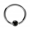 CBR-Piercing-Ring Chirurgenstahl 316L Zirkonia Schwarz