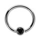 CBR-Piercing-Ring Chirurgenstahl 316L Zirkonia Schwarz