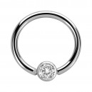 CBR-Piercing-Ring Chirurgenstahl 316L Zirkonia Weiß