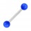 Two Balls Dark Blue Opaque Acrylic Tongue Barbell Ring