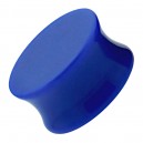 Plug Oreille / Lobe Acrylique Solide Double Vase Bleu