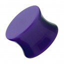 Plug Oreja / Lóbulo Acrílico Sólido Acampanado Doble Púrpura