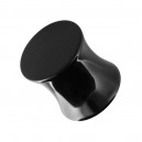 Lobus- / Ohr-Plug Acryl Massiv Doppelt Flare Schwarz