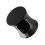 Lobus- / Ohr-Plug Acryl Massiv Doppelt Flare Schwarz