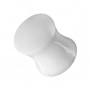 Ohr Plug / Lobus Acryl Massiv Doppelt Flare Wei&szlig;