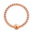 CBR-/BCR-Piercing-Ring Verdrehter Faden Eloxiert Golden Rosa