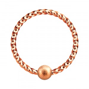 CBR-/BCR-Piercing-Ring Verdrehter Faden Eloxiert Golden Rosa