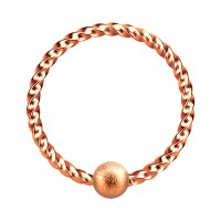 Rose Gold Anodized Twisted Wire BCR/CBR Ring Piercing
