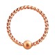 CBR-/BCR-Piercing-Ring Verdrehter Faden Eloxiert Golden Rosa