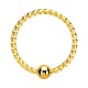 CBR-/BCR-Piercing-Ring Verdrehter Faden Eloxiert Golden