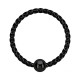 CBR-/BCR-Piercing-Ring Verdrehter Faden Eloxiert Schwarz