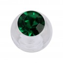 Dark Green Strass Acrylic Transparent Piercing Loose Ball