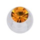 Boule Piercing Acrylique Transparent Strass Orange