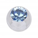 Light Blue Strass Acrylic Transparent Piercing Loose Ball