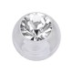 White Strass Acrylic Transparent Piercing Loose Ball