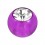 Boule Piercing 1.6 mm / 14 G Acrylique Violet Strass Blanc