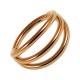 Rose Gold Anodized Three Bars Clicker Ring with Hinge
