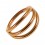 Piercing Clicker Ring Drei Stäbe Eloxiert Golden Rosa