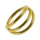 Gold Anodized Three Bars Clicker Ring/Conch with Hinge