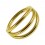 Clicker-Ring- / Conch-Piercing Drei St&auml;be Eloxiert Golden