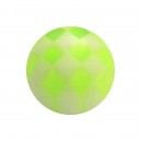 Boule Acrylique Transparente Damier Vert