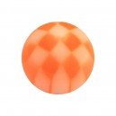 Boule Piercing Acrylique Transparente Damier Orange