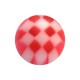 Red Checkered Transparent Acrylic Piercing Loose Ball