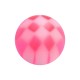 Pink Checkered Transparent Acrylic Piercing Loose Ball