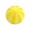 Bola Piercing Acrílico Transparente Bicolor Amarillo