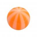 Bola Piercing Acrílico Transparente Bicolor Naranja