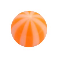 Orange Bicolor Transparent Acrylic Piercing Loose Ball