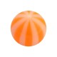Boule Acrylique Transparente Bicolore Orange
