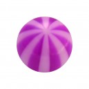 Boule Piercing Acrylique Transparente Bicolore Violet