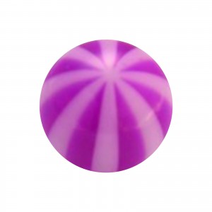 Bola Piercing Acrílico Transparente Bicolor Púrpura