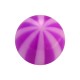 Bola Piercing Acrílico Transparente Bicolor Púrpura