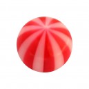Boule Acrylique Transparente Bicolore Rouge