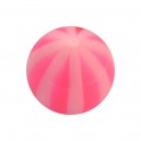 Pink Bicolor Transparent Acrylic Piercing Loose Ball