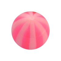 Boule Piercing Acrylique Transparente Bicolore Rose