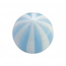 Boule Acrylique Transparente Bicolore Bleu Clair