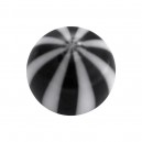 Black Bicolor Transparent Acrylic Piercing Loose Ball