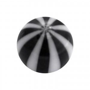 Piercing Kugel Acryl Transparent Zweifarbig Schwarz
