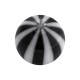Boule Piercing Acrylique Transparente Bicolore Noir