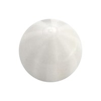 Boule Piercing Acrylique Transparente Bicolore Blanc