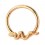Daith-Piercing Clicker-Ring Eloxiert Golden Rosa Schlange