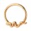 Snake Rose Gold Anodized Clicker Ring with Hinge