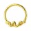 Piercing Clicker Ring Eloxiert Golden Schlange