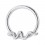 Daith-Piercing Clicker-Ring Metallisiert Schlange