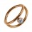 Piercing Clicker Ring Zwei Stäbe Eloxiert Golden Rosa Strass Weiß